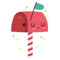 cute mailbox courier vector