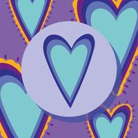 hearts love background vector