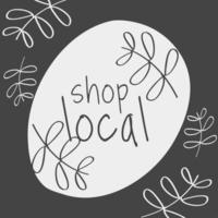 shop local business vector