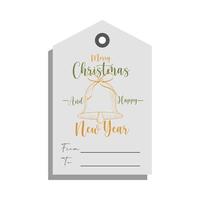 christmas gift tag icon vector