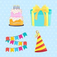 set happy birthday vector