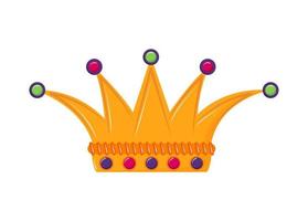 gold crown with gems vector