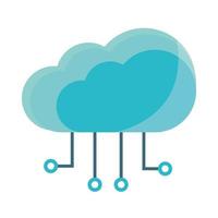 icono de datos en la nube vector