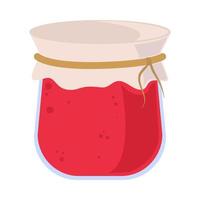 glass jar of jam vector