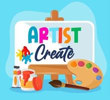 artist create canvas vector