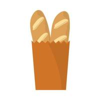 bread in paper bag vector