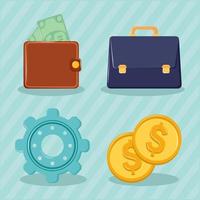 icons finance and money vector