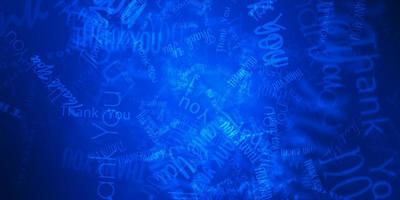 Beautiful Thank You Word Cloud abstract creative background concept on dark blue background. 3D rendering. 3D illustration art for web or presentation decoration. photo