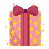 gift box with stars vector