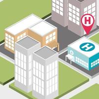 isometric pointer hospital vector