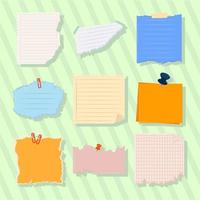 icons different torn papers vector