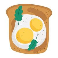 pan y huevos vector