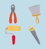 construction tools, improvement vector