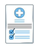 registro de documento medico vector