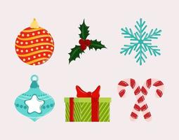 set of christmas vector