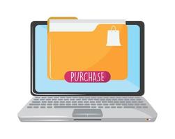 purchase file laptop vector