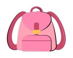 icono de mochila rosa vector