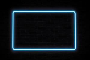 Empty frame neon banner. photo