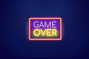 Game Over neon banner. photo