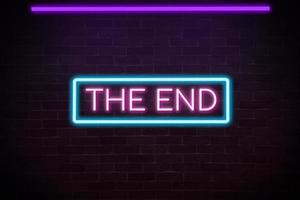 The End neon banner. photo