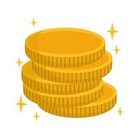 stack gold coins vector