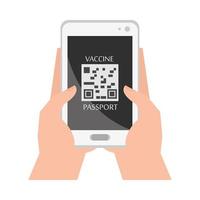 mobile vaccine passport vector