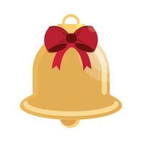 christmas bell and bow vector