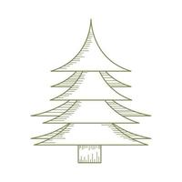 pine tree nature vector