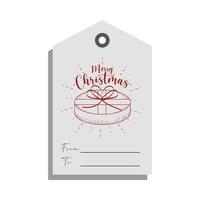 christmas gift tag vector