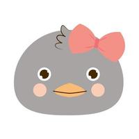 cute duck face vector