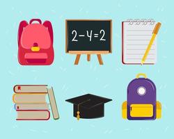 school education icons vector