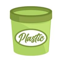 green plastic container vector