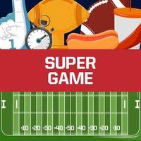 american football super game banner vector