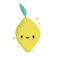 cute lemon cartoon vector