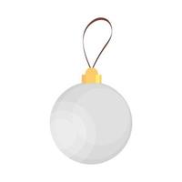 bola blanca de navidad vector