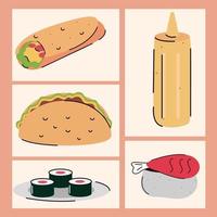 fast food concept vector