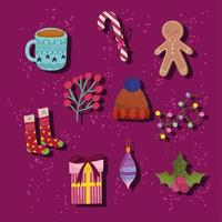 icons pack christmas vector