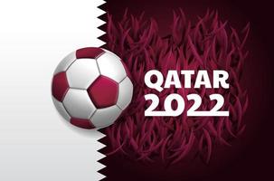 Fifa World Cup. Logo on white background. Flag of Qatar. 12251873
