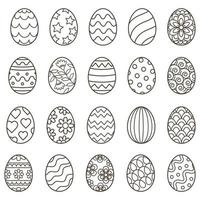 Easter egg drawing line doodle symbol vector