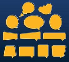 chat box yellow background blue vector