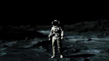 astronauta en misión de aterrizaje lunar. elementos de esta imagen proporcionados por la nasa video