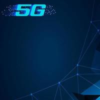 5G new fifth generation internet wireless technology background vector