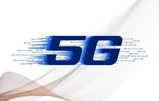 5G new fifth generation internet wireless technology background vector