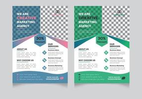 Marketing flyer design template vector