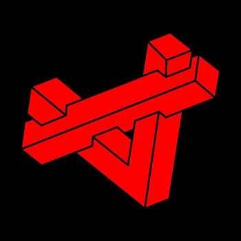 Impossible optical illusion shapes. Op art objects. Sacred geometry logo. Impossible figures. Line art. vector