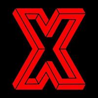 Paradox geometry. Optical illusion objects. Sacred geometric figures. Optical art. Modern logo. Impossible shapes. vector