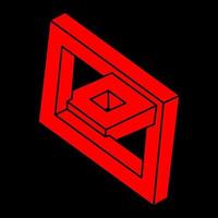 Logo. Impossible shapes, optical illusion, vector. Optical art objects. Geometric figure. Line art. vector