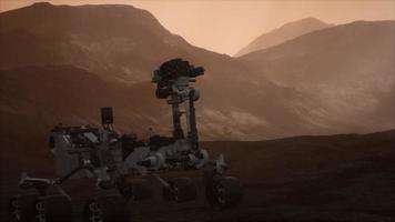 Curiosity Mars Rover exploring the surface of red planet video