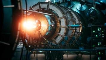 futuristische cyberpunk-centrale thermonucleaire of kernreactor video