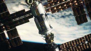 internationella rymdstation på omloppsbana av jorden planetelement som tillhandahålls av nasa video